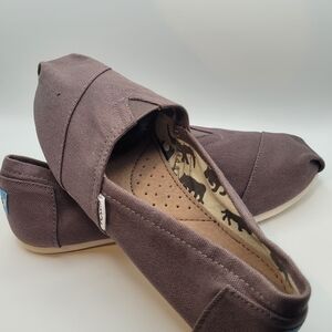 TOMS Classic Brown Canvas Slip-On Shoes